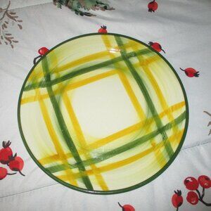 Vintage MCM GINGHAM Plaid Vernonware Plates